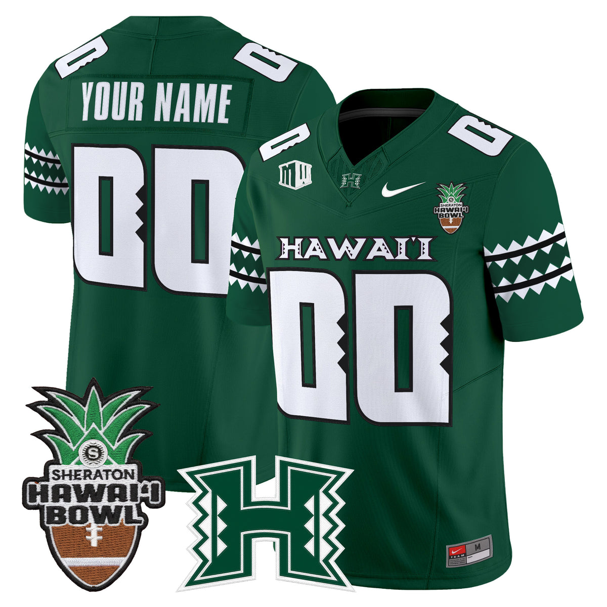 Hawai'i Rainbow Warriors 2025 Hawai'i Bowl Vapor Limited Custom Jersey - All Stitched