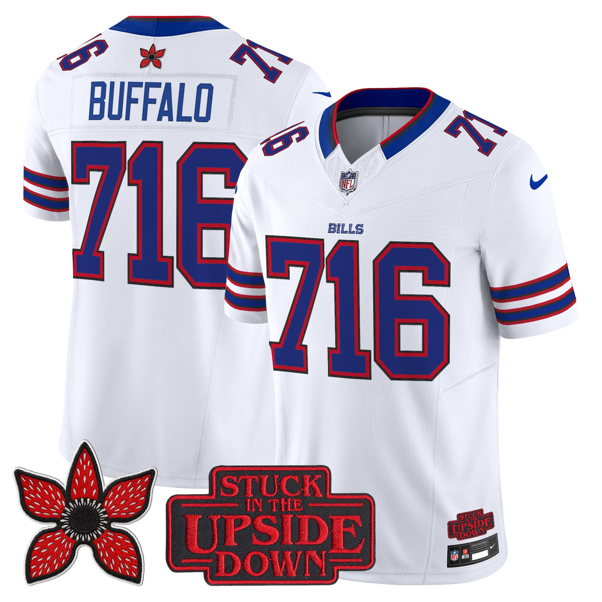 Men's Buffalo Bills 'Stranger Things Edition' Vapor Limited Jersey V2 - All Stitched