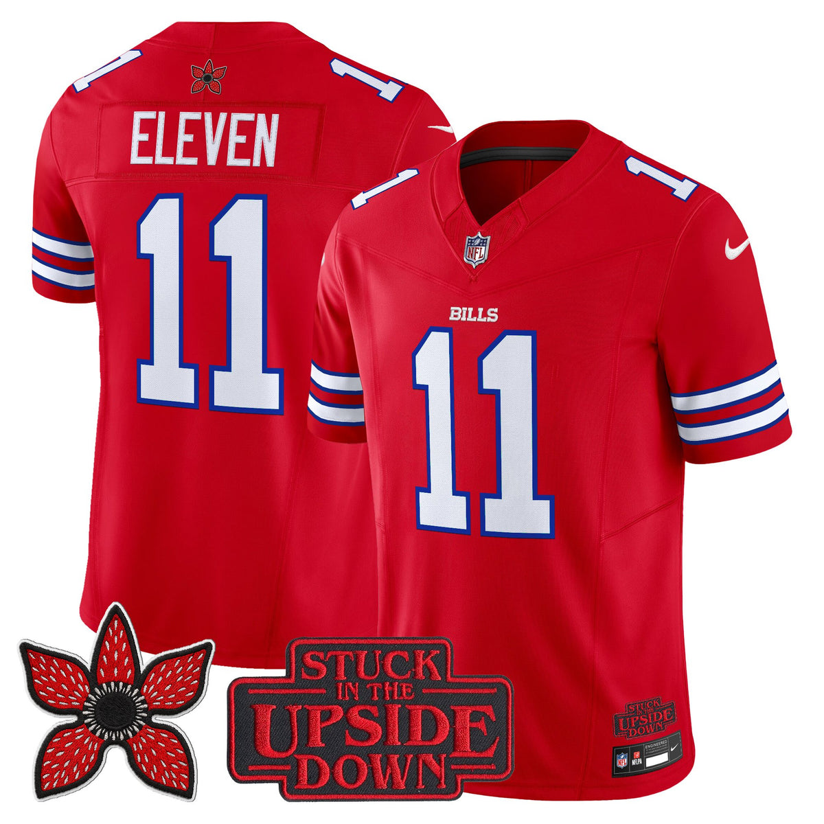Men's Buffalo Bills 'Stranger Things Edition' Vapor Limited Jersey V2 - All Stitched