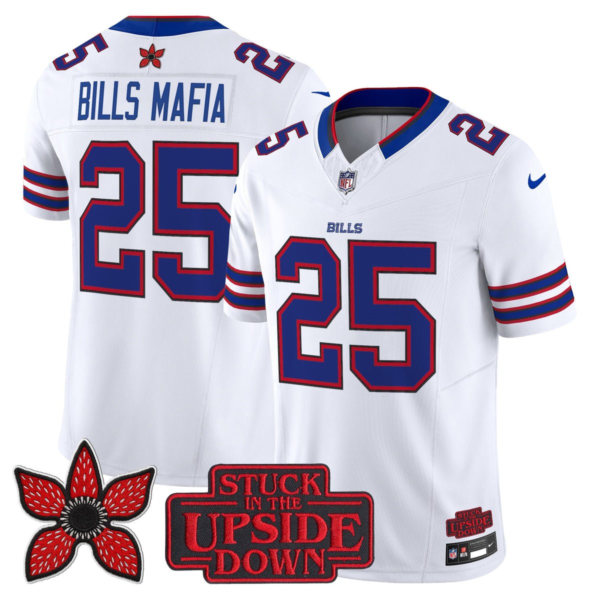 Men's Buffalo Bills 'Stranger Things Edition' Vapor Limited Jersey V2 - All Stitched