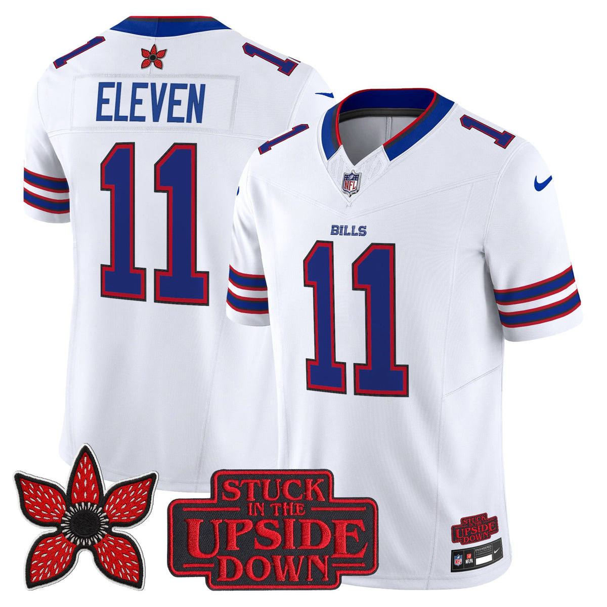 Men's Buffalo Bills 'Stranger Things Edition' Vapor Limited Jersey V2 - All Stitched