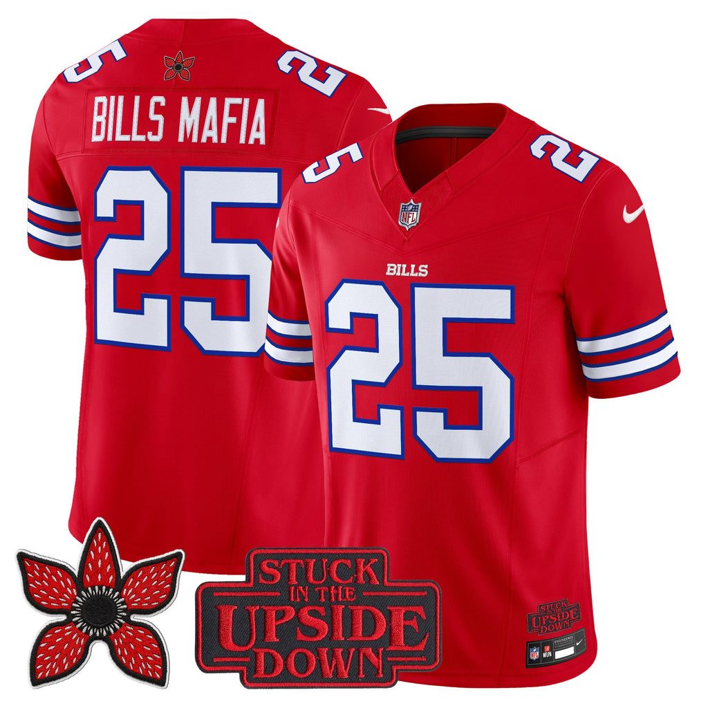 Men's Buffalo Bills 'Stranger Things Edition' Vapor Limited Jersey V2 - All Stitched