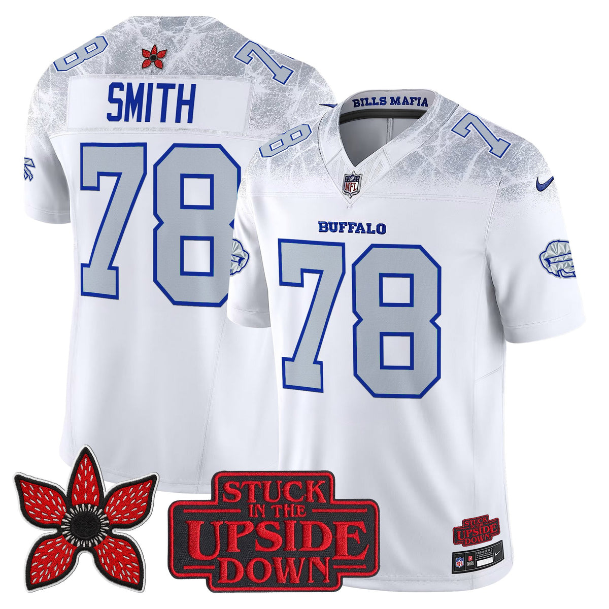 Men's Buffalo Bills 'Stranger Things Edition' Vapor Limited Jersey V2 - All Stitched
