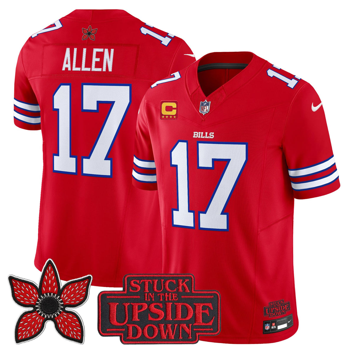 Men's Buffalo Bills 'Stranger Things Edition' Vapor Limited Jersey V2 - All Stitched