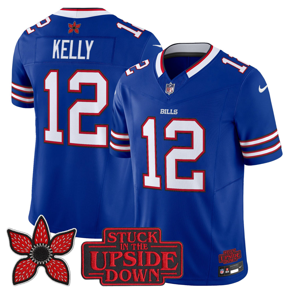 Men's Buffalo Bills 'Stranger Things Edition' Vapor Limited Jersey V2 - All Stitched