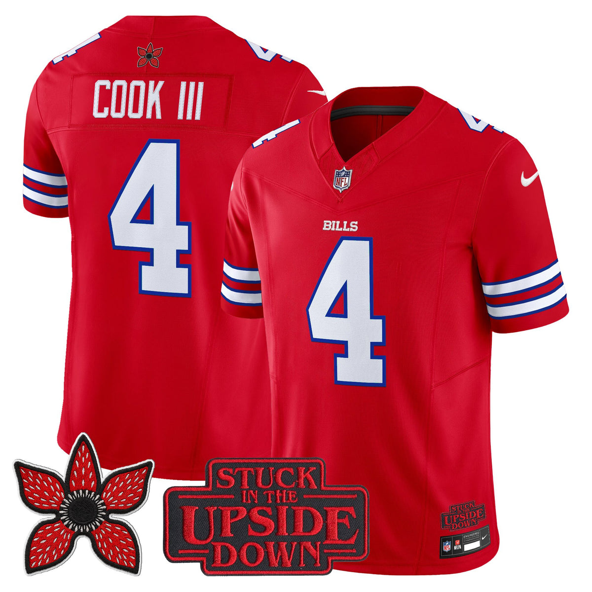 Men's Buffalo Bills 'Stranger Things Edition' Vapor Limited Jersey V2 - All Stitched