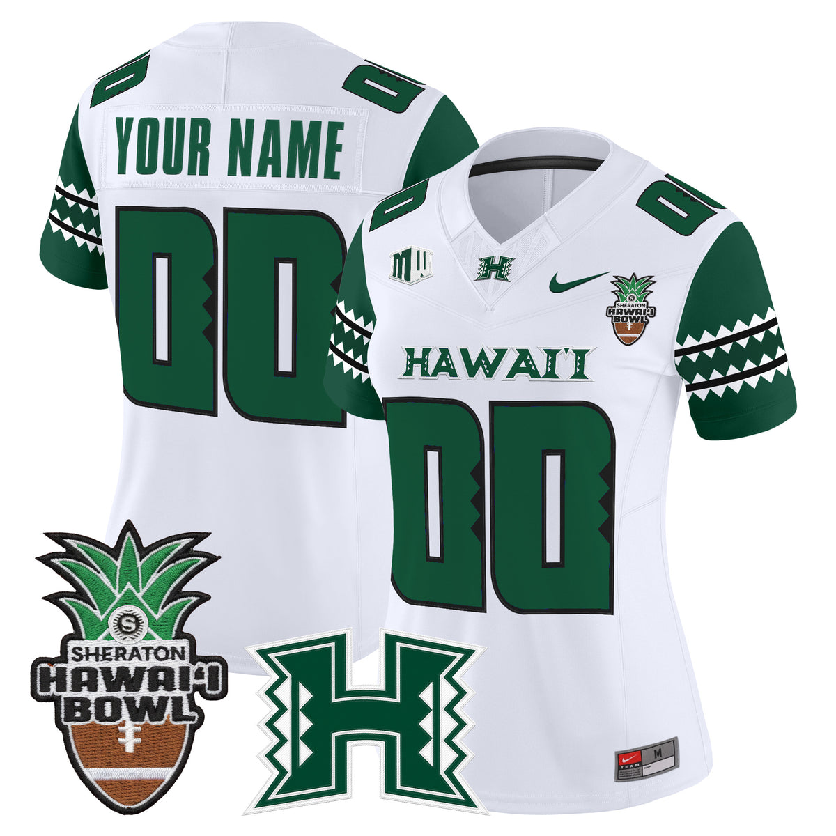 Hawai'i Rainbow Warriors 2025 Hawai'i Bowl Vapor Limited Custom Jersey - All Stitched