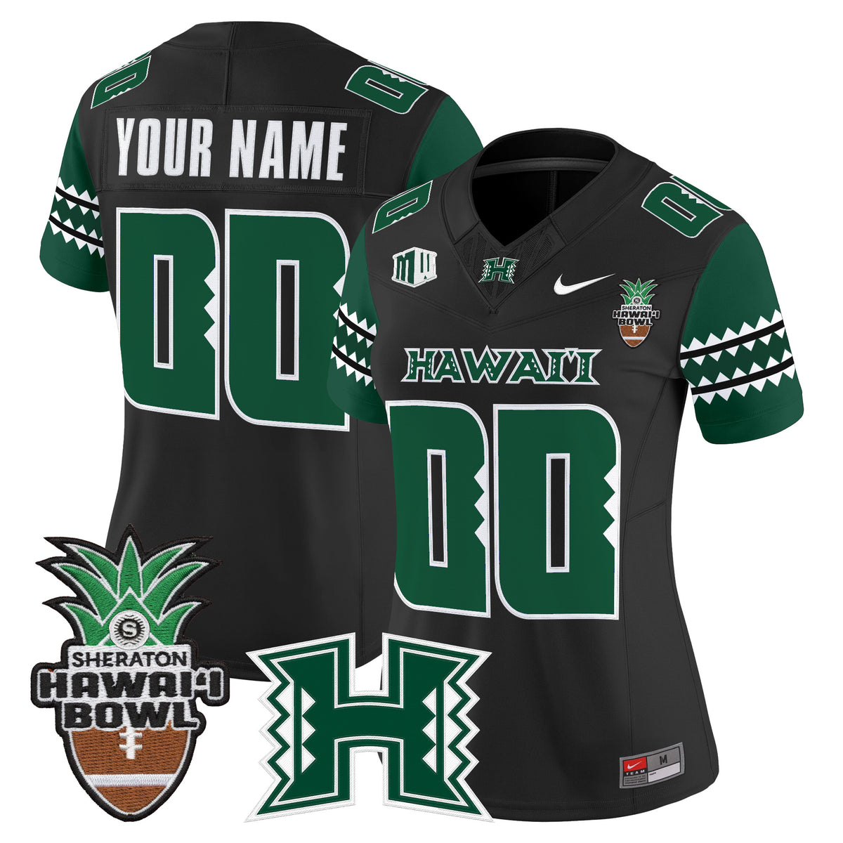 Hawai'i Rainbow Warriors 2025 Hawai'i Bowl Vapor Limited Custom Jersey - All Stitched