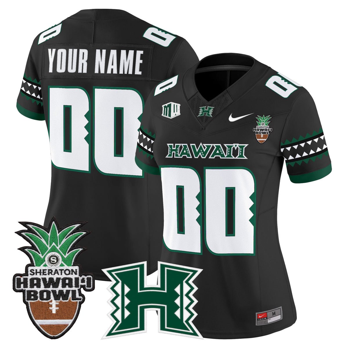 Hawai'i Rainbow Warriors 2025 Hawai'i Bowl Vapor Limited Custom Jersey - All Stitched