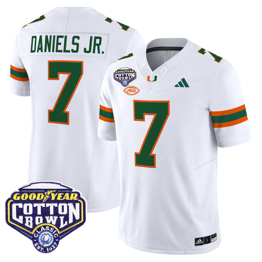 Men's Miami Hurricanes 2025 Cotton Bowl Vapor Limited Jersey - All Stitched