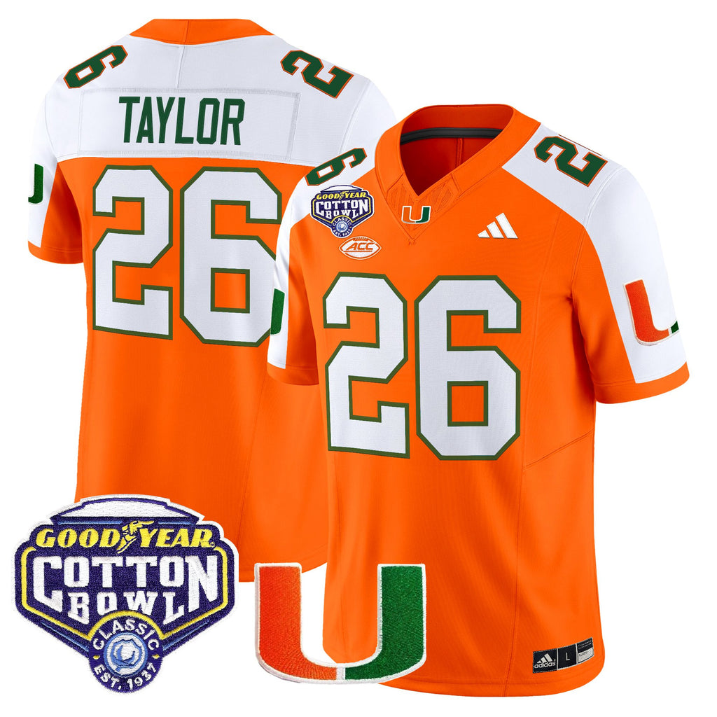 Men's Miami Hurricanes 2025 Cotton Bowl Vapor Limited Jersey - All Stitched