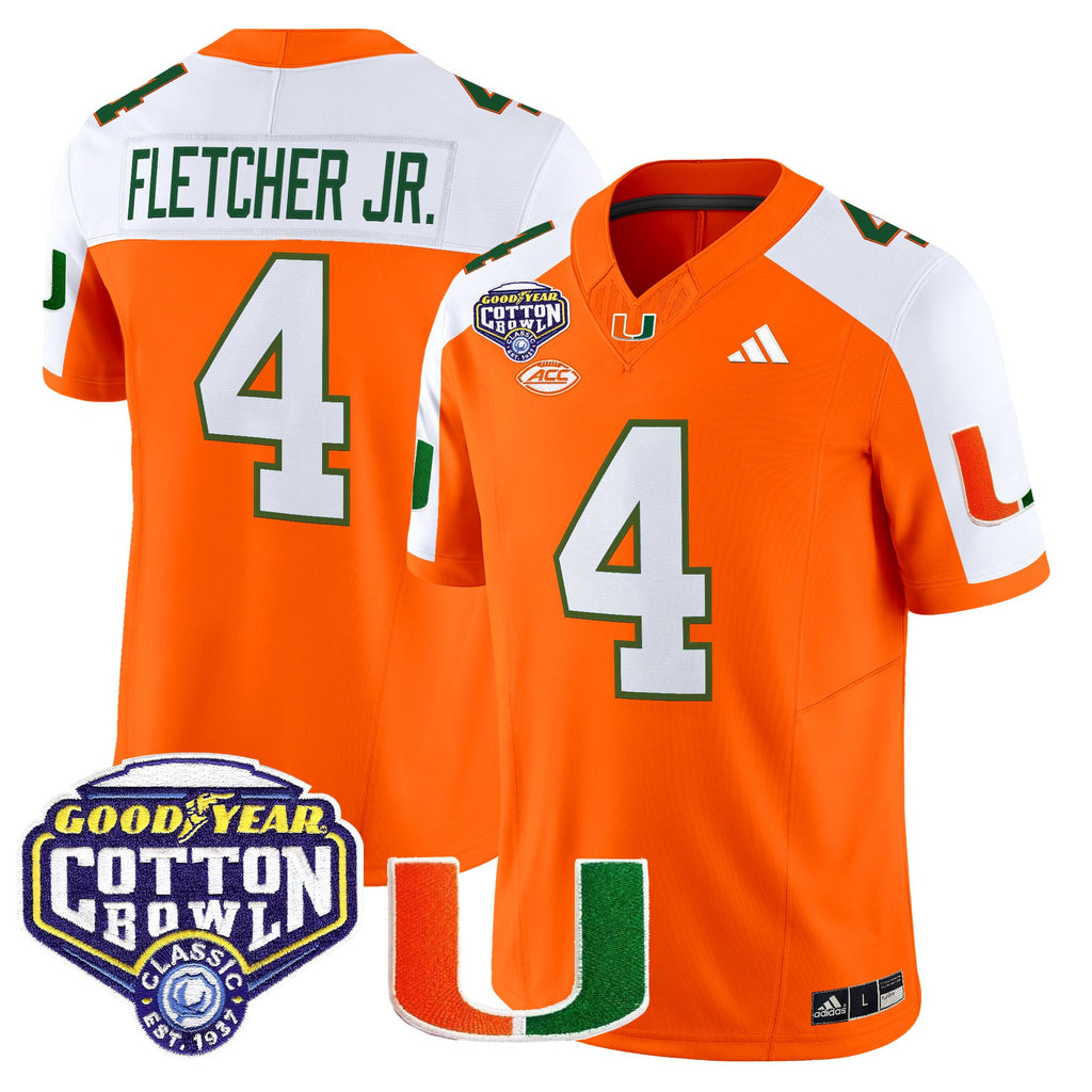Men's Miami Hurricanes 2025 Cotton Bowl Vapor Limited Jersey - All Stitched