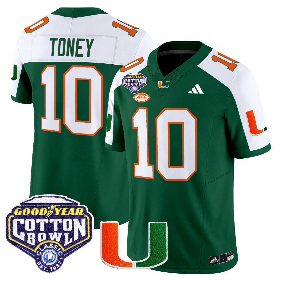Men's Miami Hurricanes 2025 Cotton Bowl Vapor Limited Jersey - All Stitched