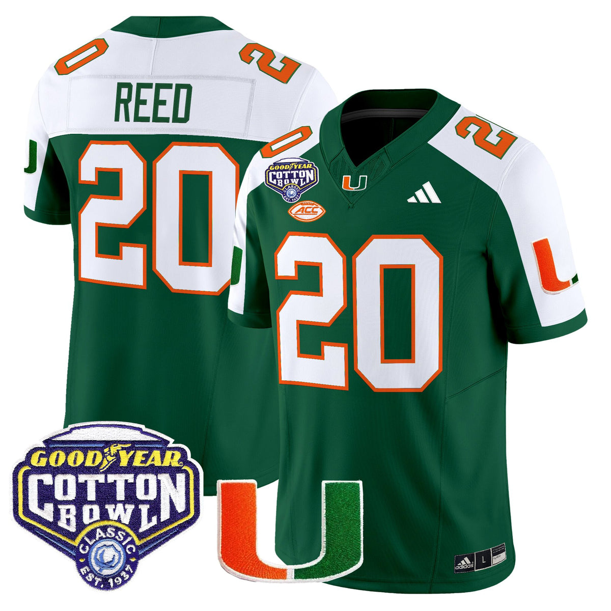 Men's Miami Hurricanes 2025 Cotton Bowl Vapor Limited Jersey - All Stitched