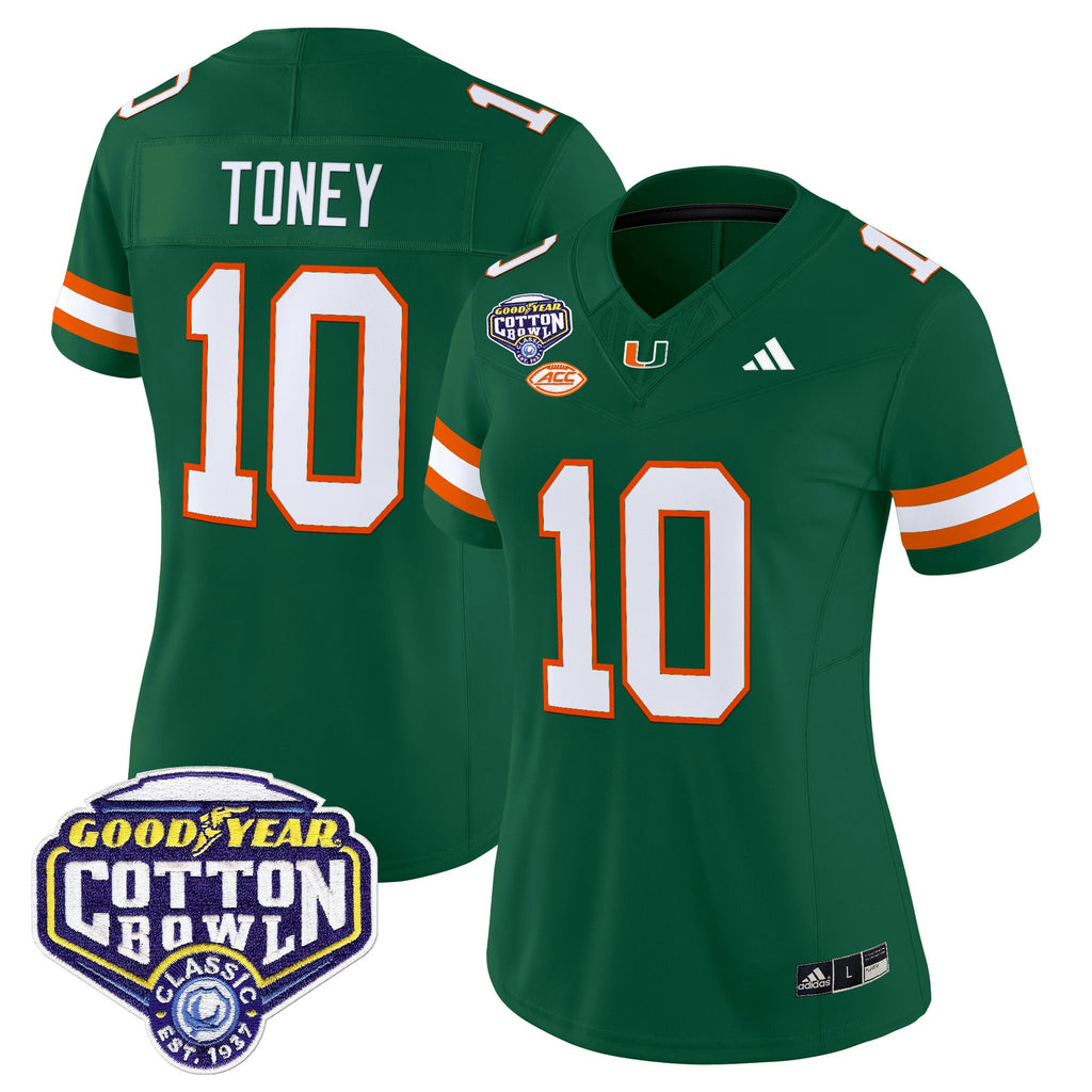 Women's Miami Hurricanes 2025 Cotton Bowl Vapor Limited Jersey - All Stitched