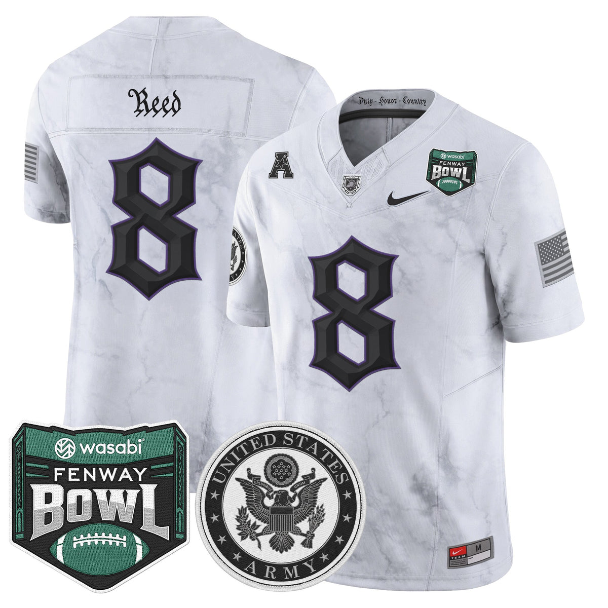 Men's Army Black Knights Honoring 250 Years Of Service And Sacrifice Vapor Limited Jersey - 2025 Fenway Bowl Patch - All Stitched