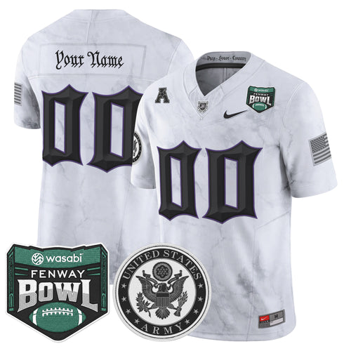 Army Black Knights Honoring 250 Years Of Service And Sacrifice Vapor Limited Custom Jersey - 2025 Fenway Bowl Patch - All Stitched