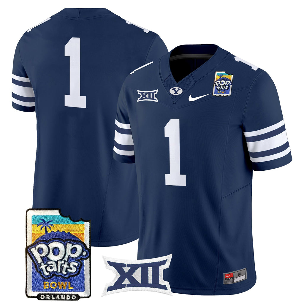 Men's BYU Cougars 2025 Pop-Tarts Bowl Vapor Limited Jersey - All Stitched