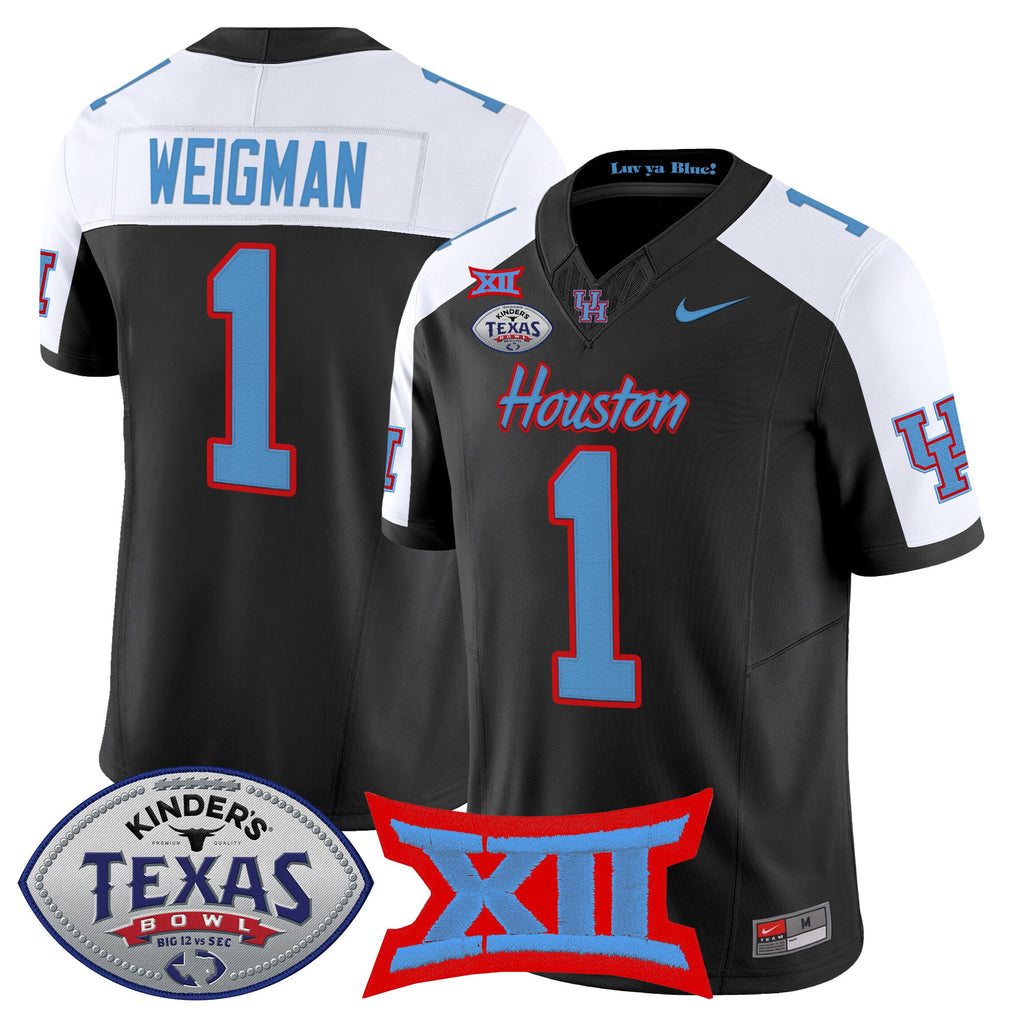 Men's Houston Cougars 2025 Texas Bowl Vapor Limited Jersey - All Stitched