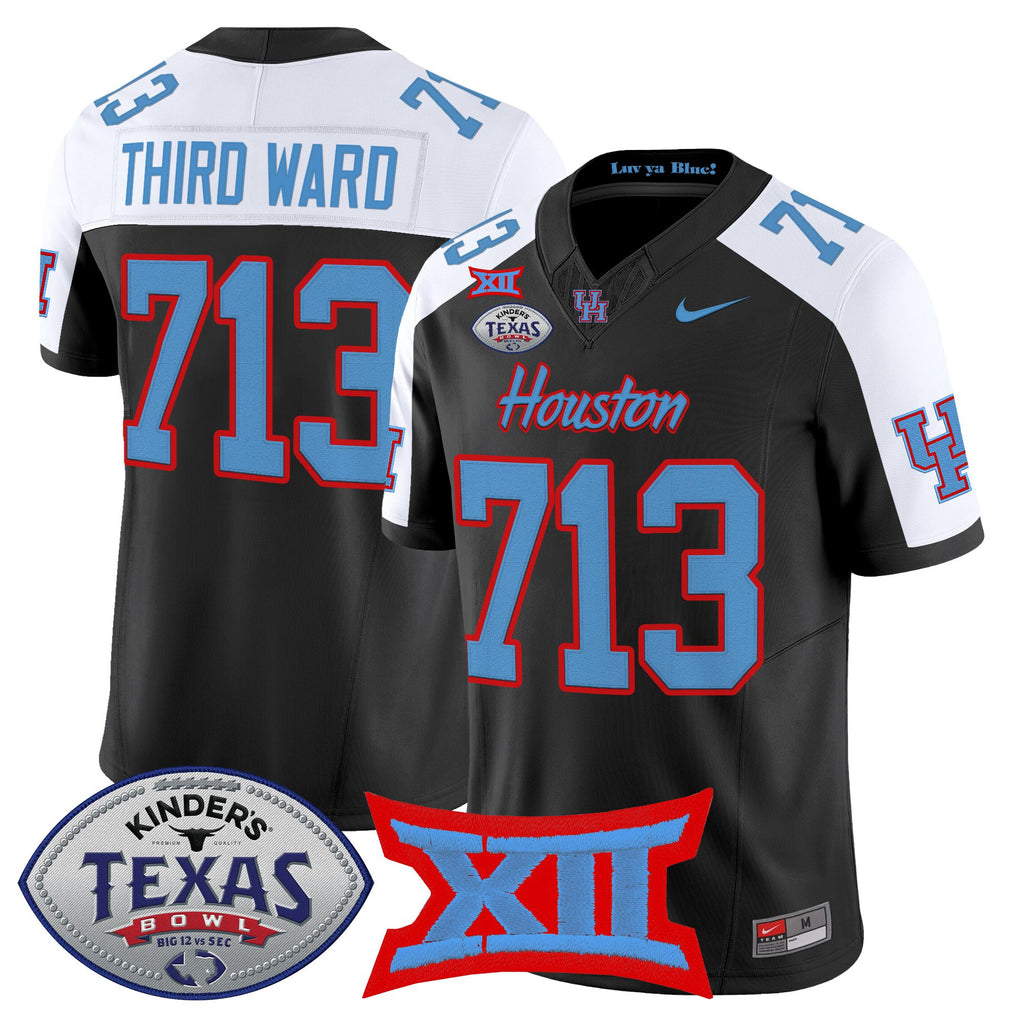 Men's Houston Cougars 2025 Texas Bowl Vapor Limited Jersey - All Stitched