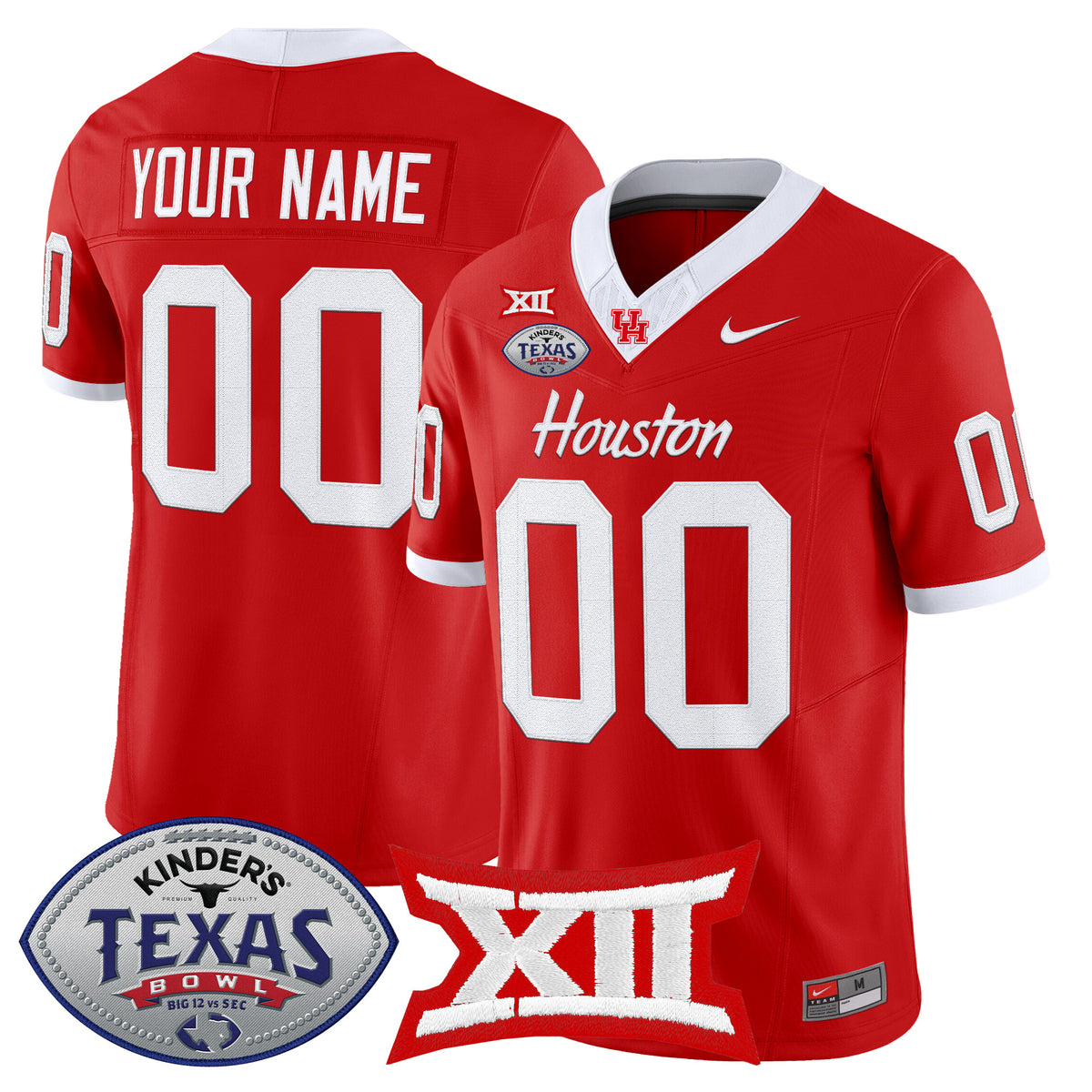 Houston Cougars 2025 Texas Bowl Vapor Limited Custom Jersey - All Stitched