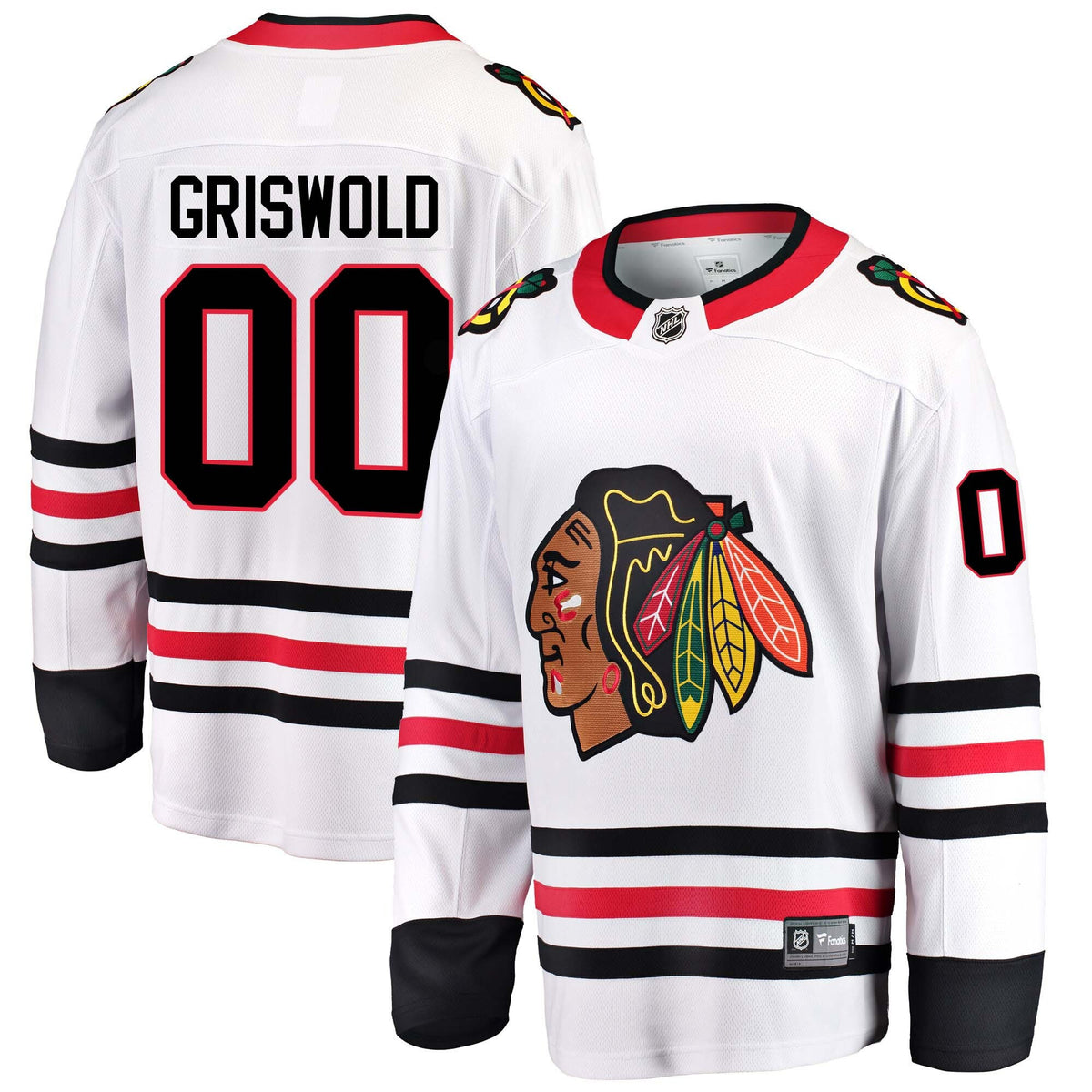 Griswold White Chicago Blackhawks Premium Jersey - All Stitched