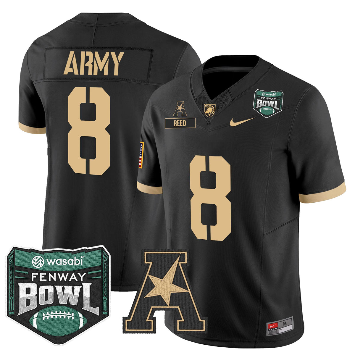Men's Army Black Knights 2025 Fenway Bowl Vapor Limited Jersey - All Stitched