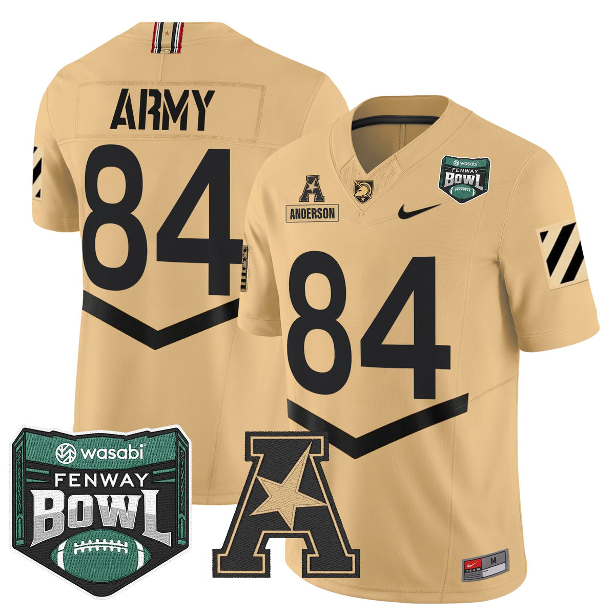 Men's Army Black Knights 2025 Fenway Bowl Vapor Limited Jersey - All Stitched