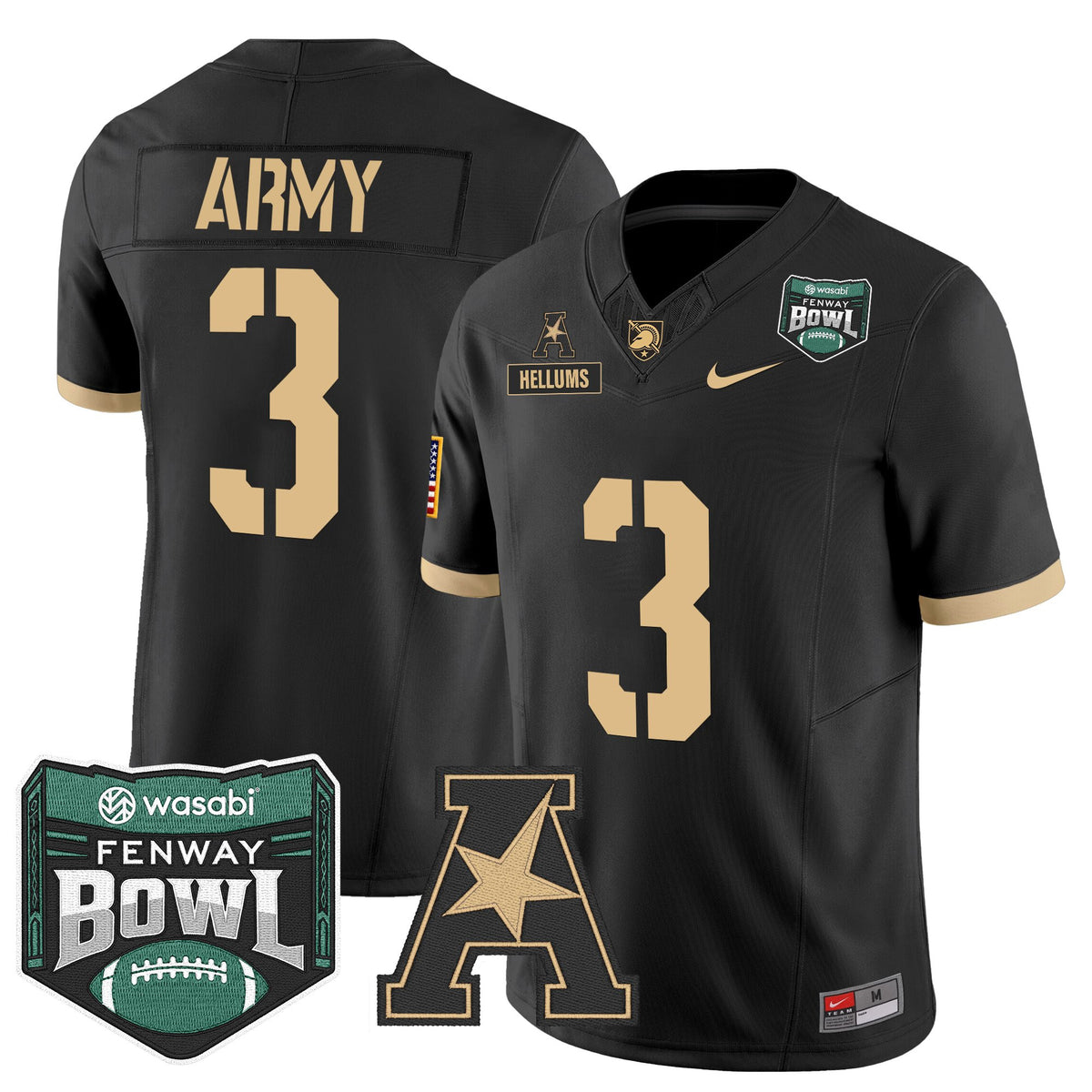 Men's Army Black Knights 2025 Fenway Bowl Vapor Limited Jersey - All Stitched