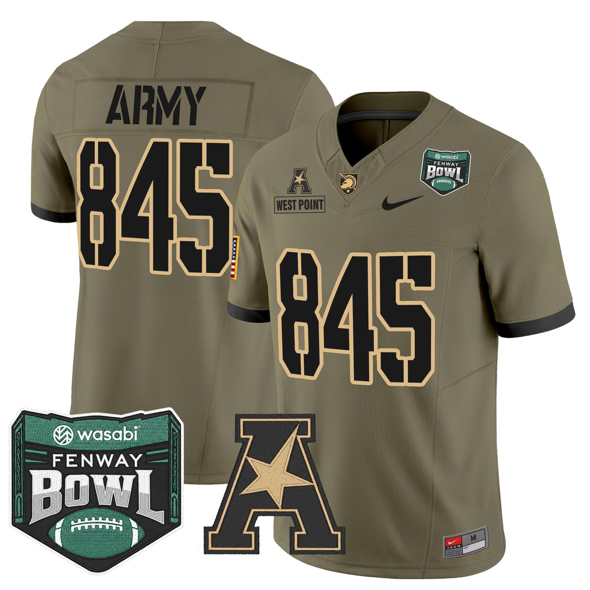Men's Army Black Knights 2025 Fenway Bowl Vapor Limited Jersey - All Stitched