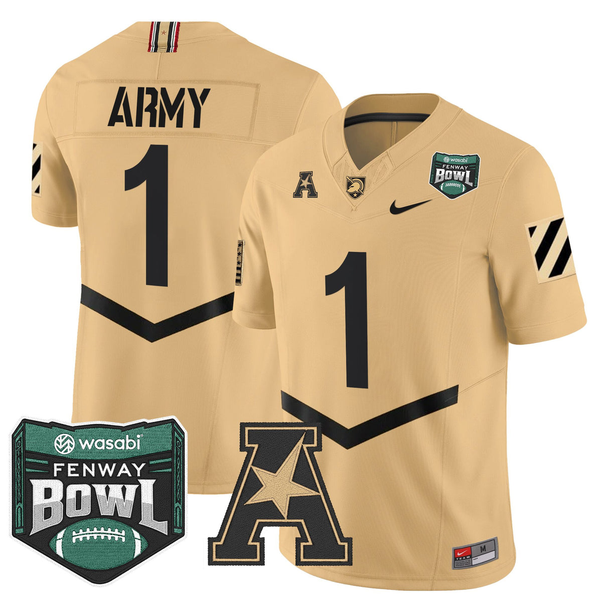 Men's Army Black Knights 2025 Fenway Bowl Vapor Limited Jersey - All Stitched