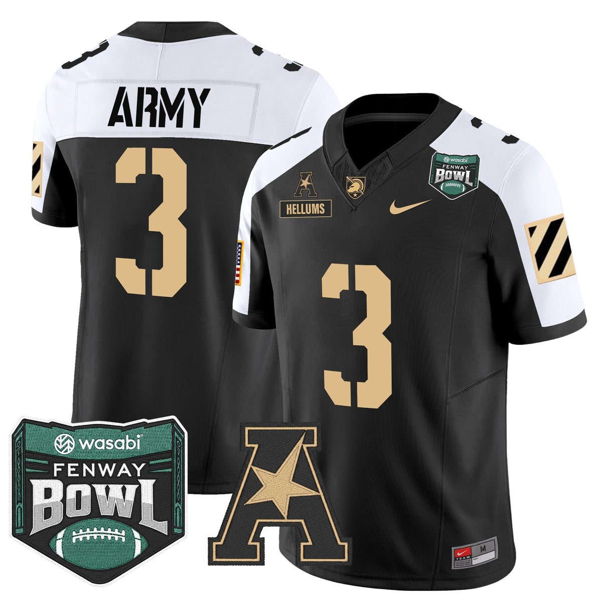 Men's Army Black Knights 2025 Fenway Bowl Vapor Limited Jersey - All Stitched