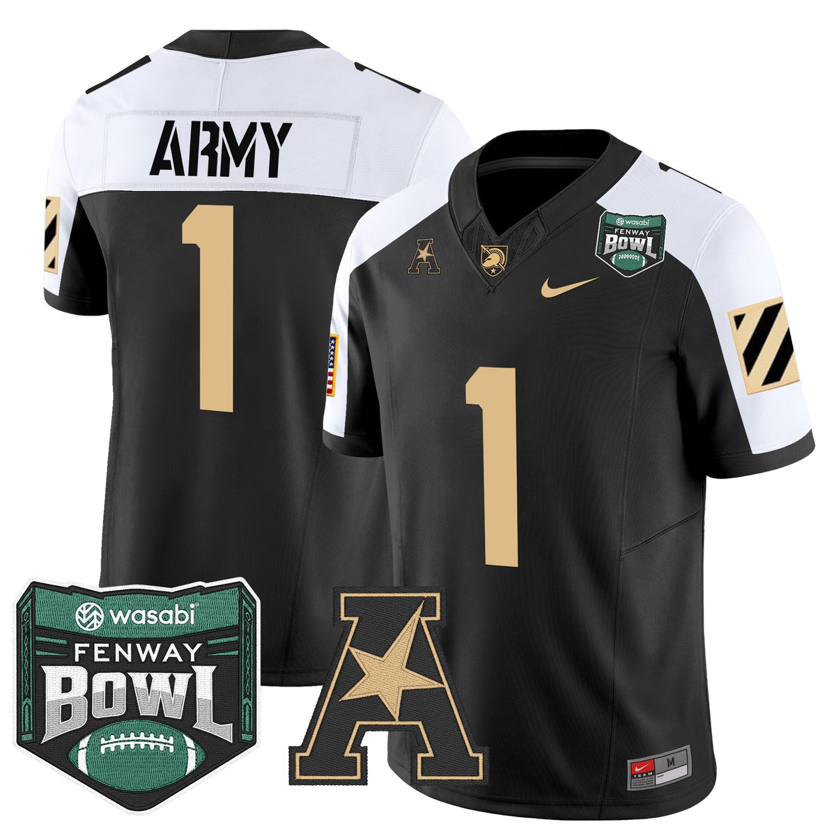 Men's Army Black Knights 2025 Fenway Bowl Vapor Limited Jersey - All Stitched
