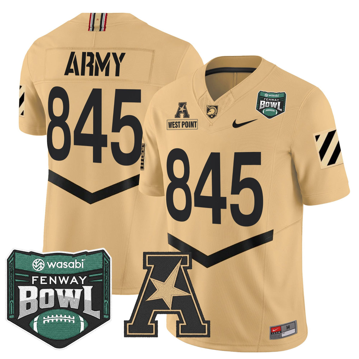 Men's Army Black Knights 2025 Fenway Bowl Vapor Limited Jersey - All Stitched