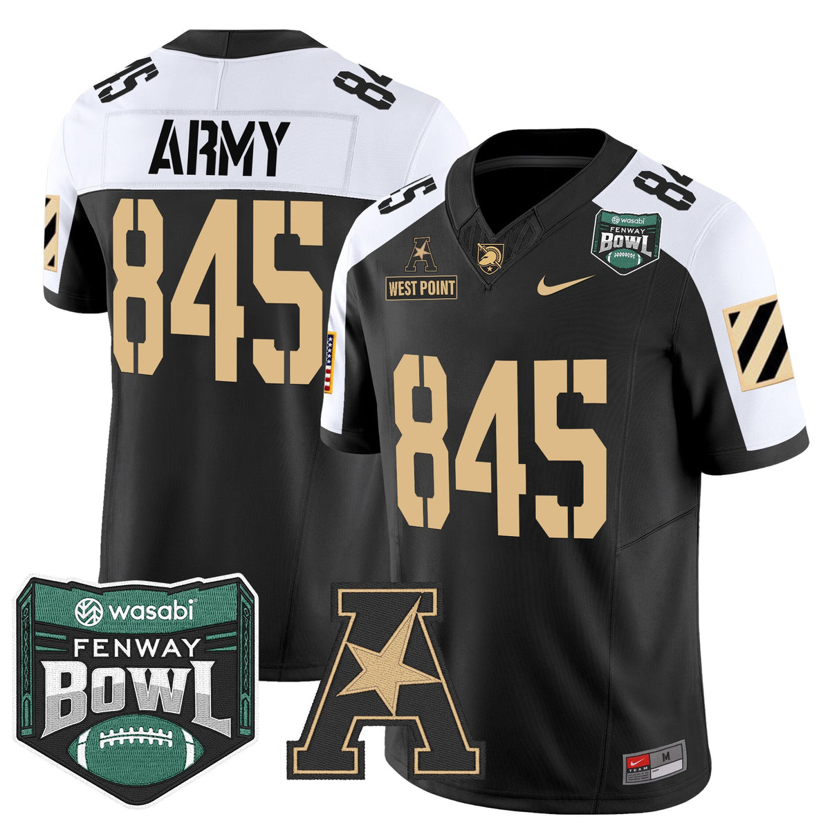 Men's Army Black Knights 2025 Fenway Bowl Vapor Limited Jersey - All Stitched