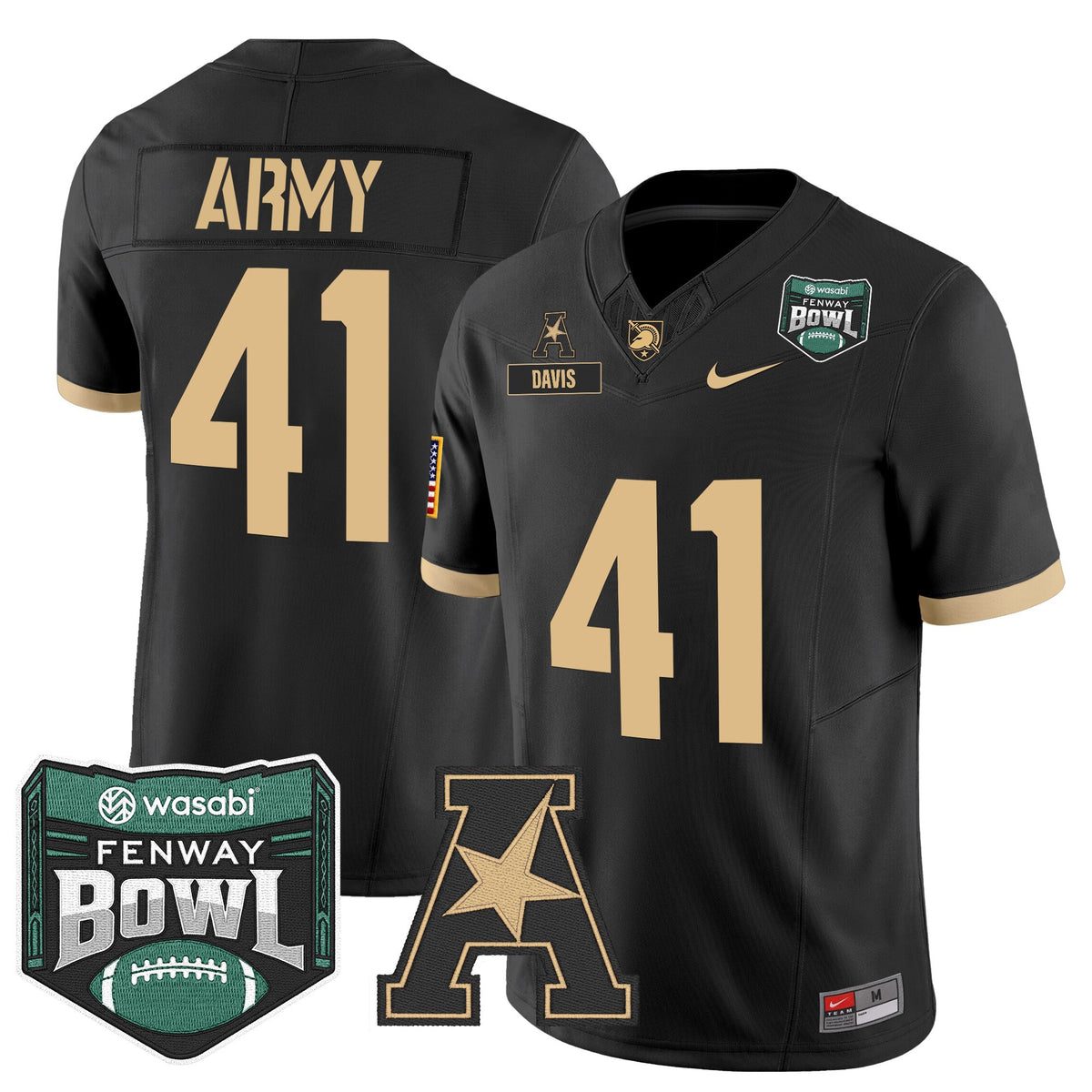 Men's Army Black Knights 2025 Fenway Bowl Vapor Limited Jersey - All Stitched