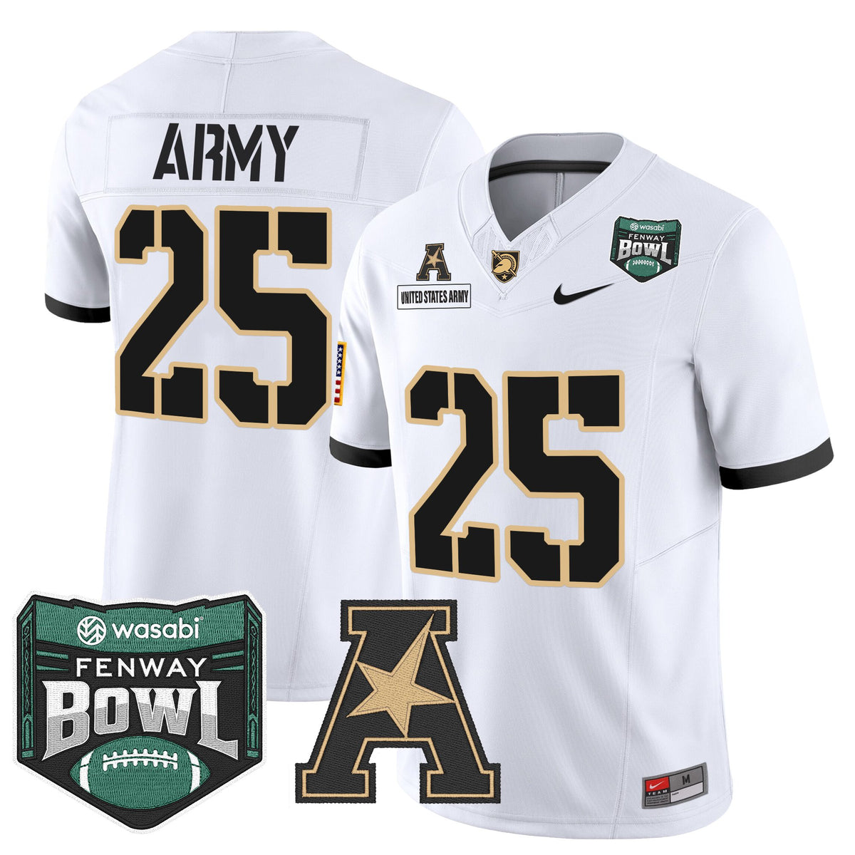 Men's Army Black Knights 2025 Fenway Bowl Vapor Limited Jersey - All Stitched