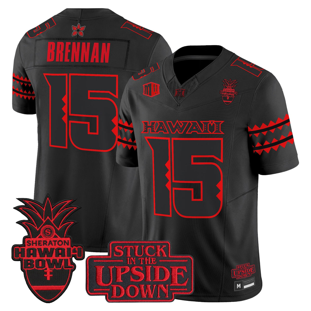Hawai'i Rainbow Warriors 'Stranger Things Edition' Vapor Limited Jersey - 2025 Hawai'i Bowl Patch - All Stitched
