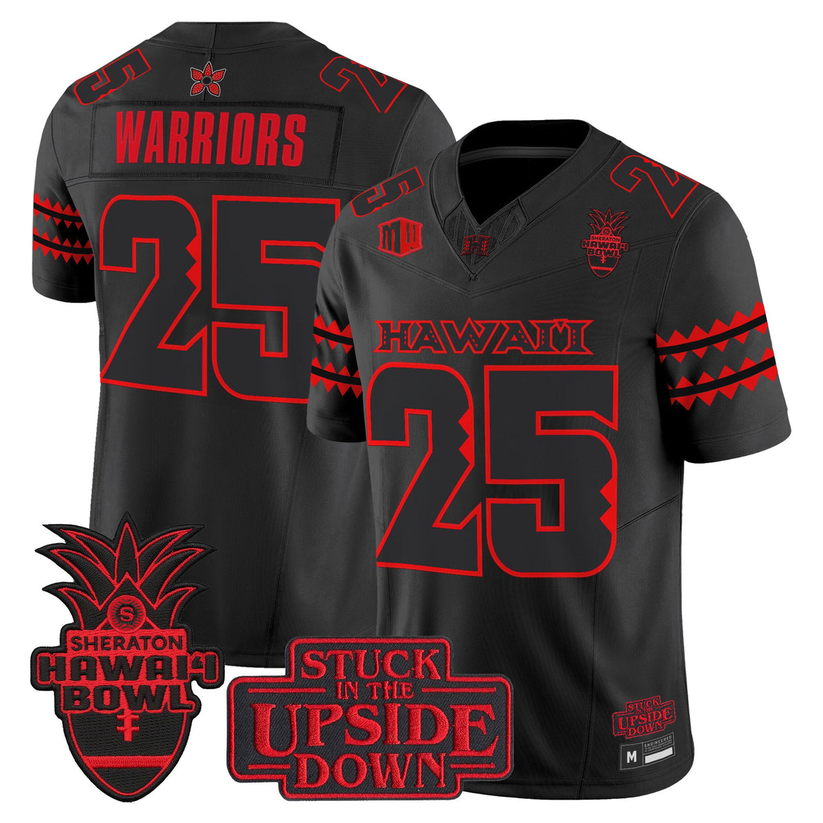 Hawai'i Rainbow Warriors 'Stranger Things Edition' Vapor Limited Jersey - 2025 Hawai'i Bowl Patch - All Stitched