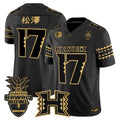 Men's Hawai'i Rainbow Warriors 2025 Hawai'i Bowl Gold Vapor Limited Jersey - All Stitched