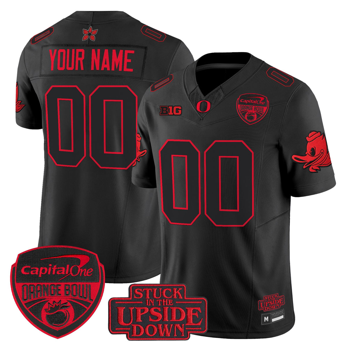 Oregon Ducks 'Stranger Things Edition' Vapor Limited Custom Jersey - 2025/26 Orange Bowl Patch - All Stitched