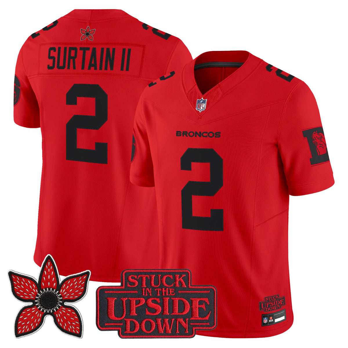 Men's Denver Broncos 'Stranger Things Edition' Throwback Vapor Limited Jersey - All Stitched