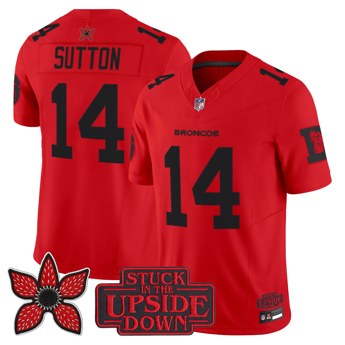 Men's Denver Broncos 'Stranger Things Edition' Throwback Vapor Limited Jersey - All Stitched