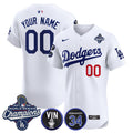 Dodgers 2025 World Series Champions Vapor Premier Elite Custom Jersey - Vin Scully & Fernando Patch - All Stitched