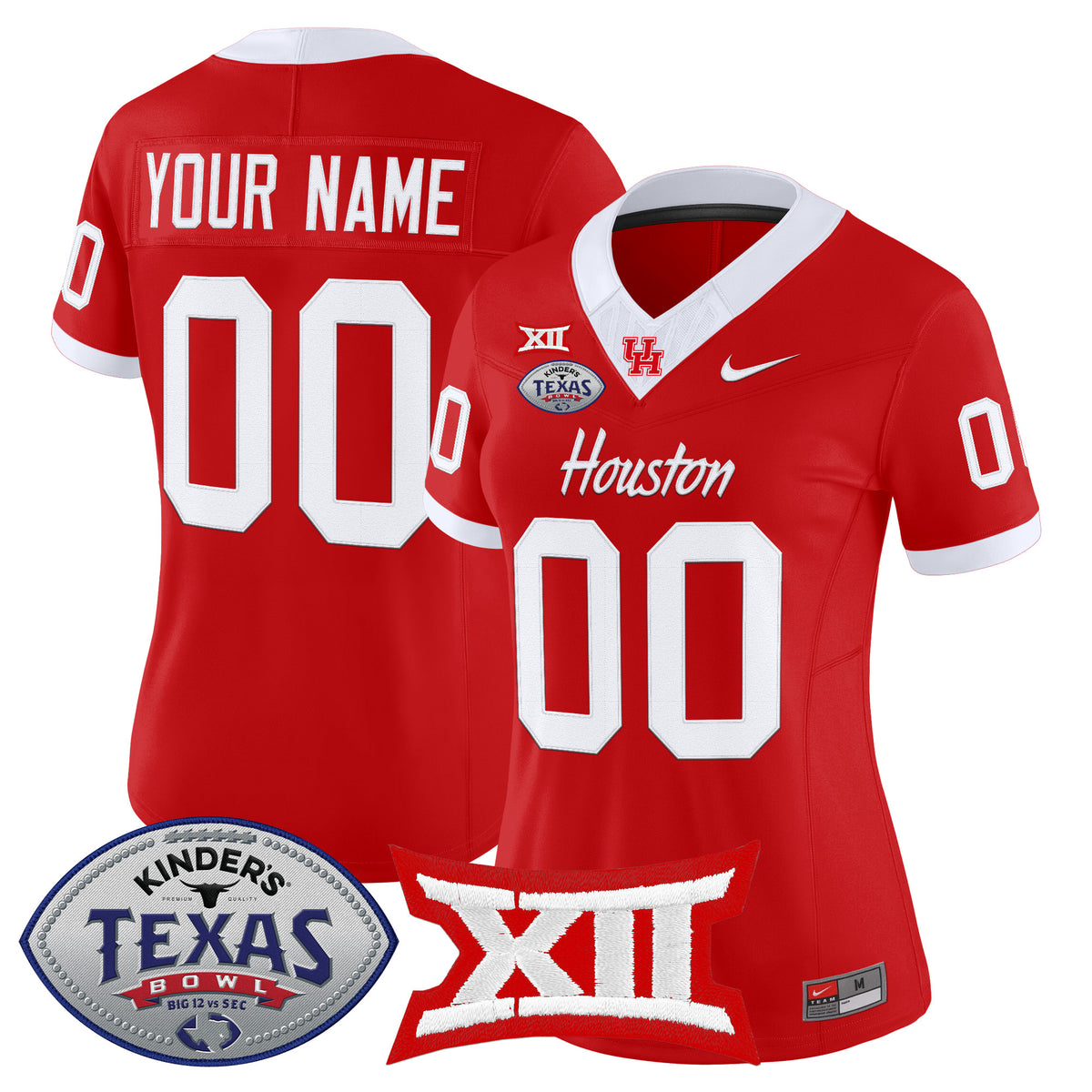 Houston Cougars 2025 Texas Bowl Vapor Limited Custom Jersey - All Stitched