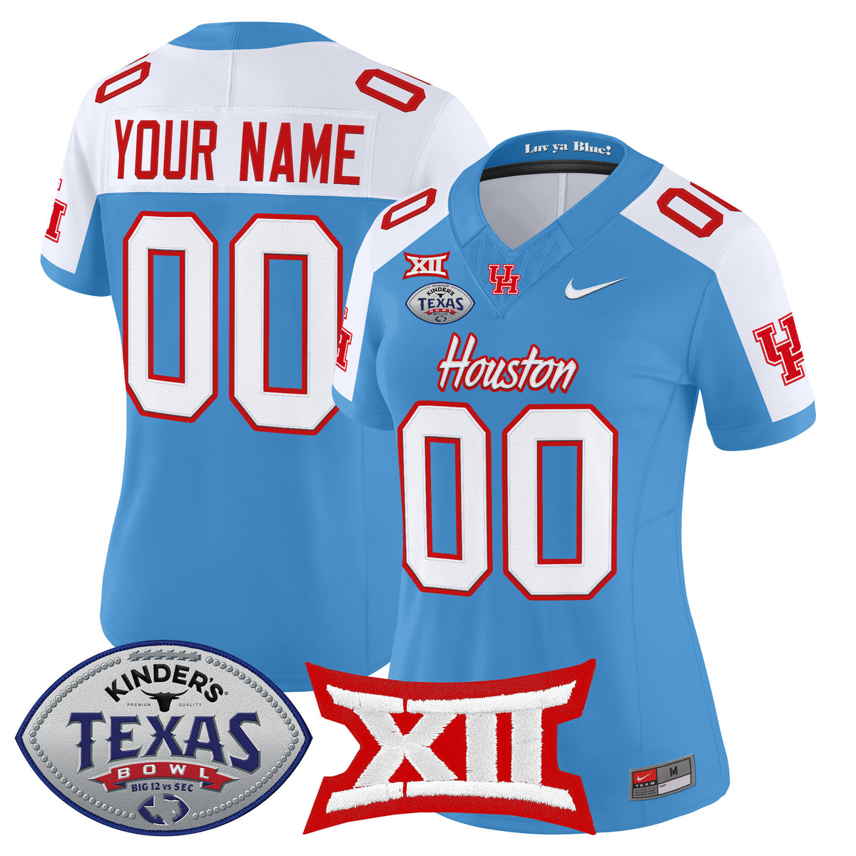 Houston Cougars 2025 Texas Bowl Vapor Limited Custom Jersey - All Stitched