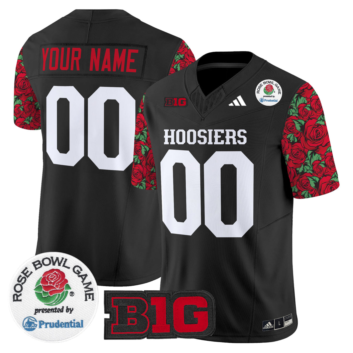 Indiana Hoosiers 2025 Rose Bowl Pattern Vapor Limited Custom Jersey - Stitched