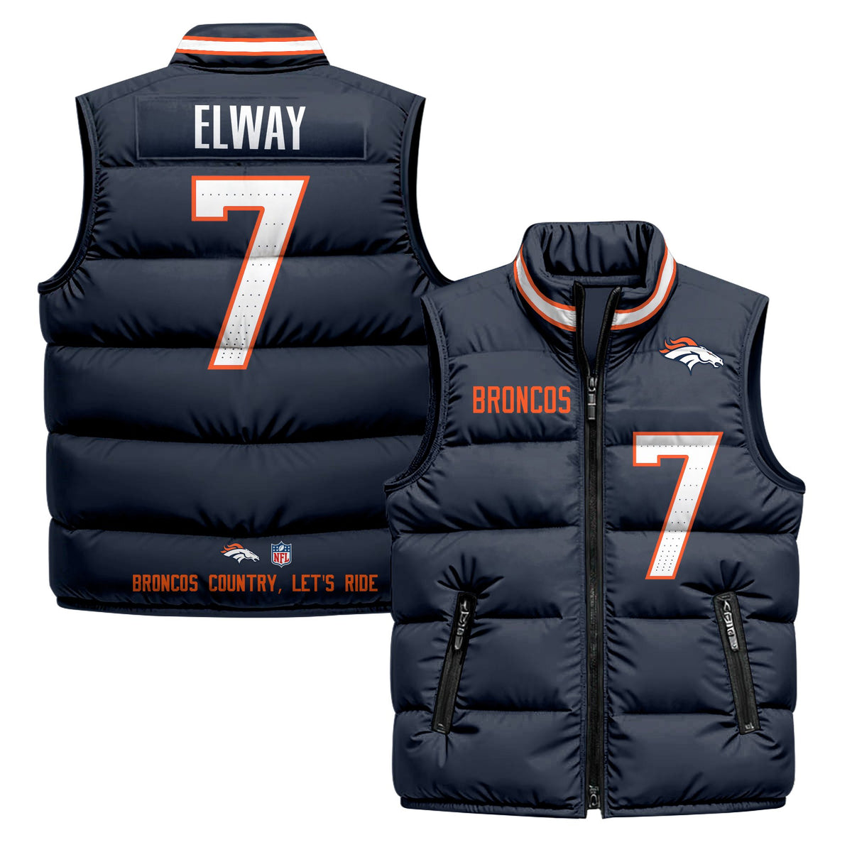 Denver Broncos 2025 Puffer Vest
