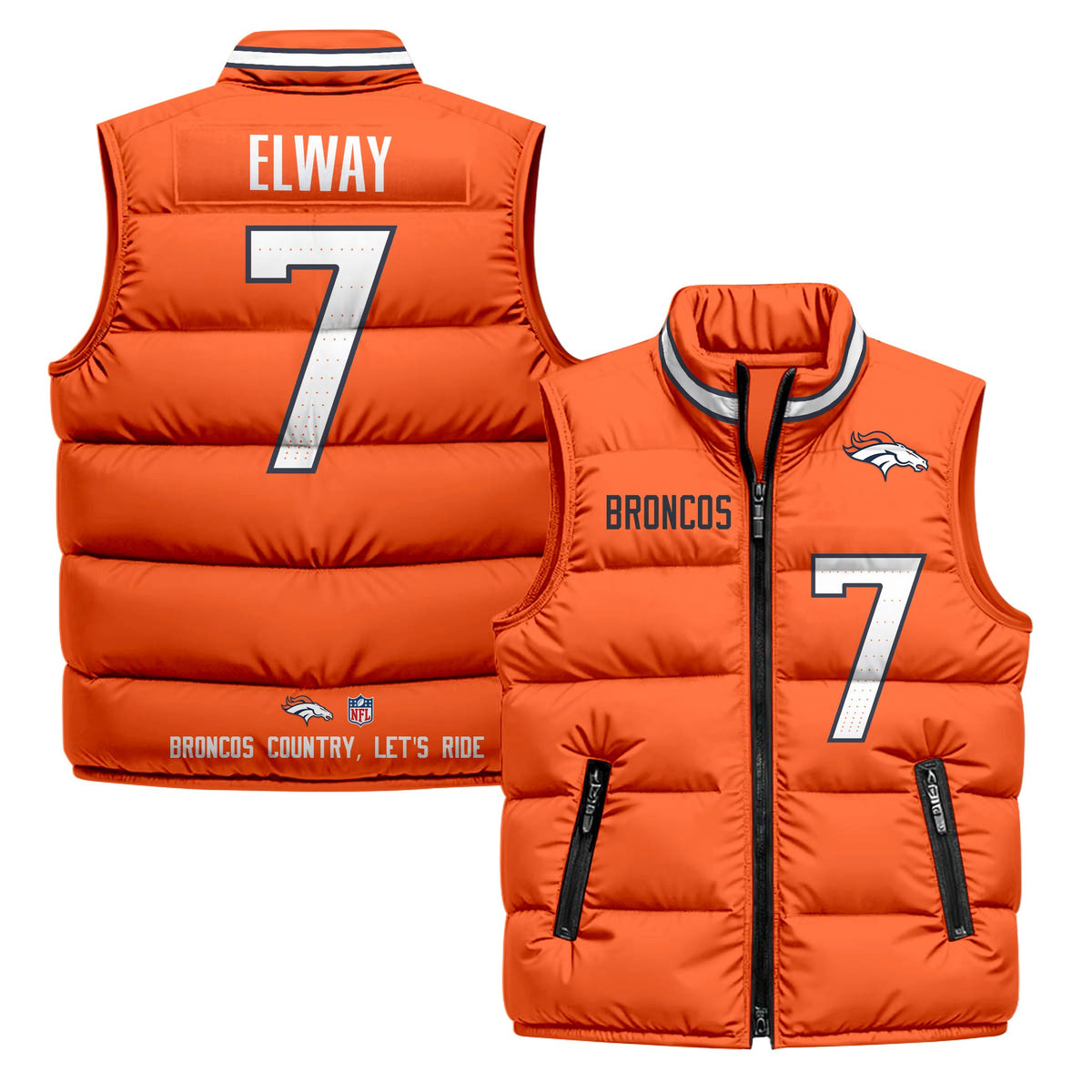 Denver Broncos 2025 Puffer Vest