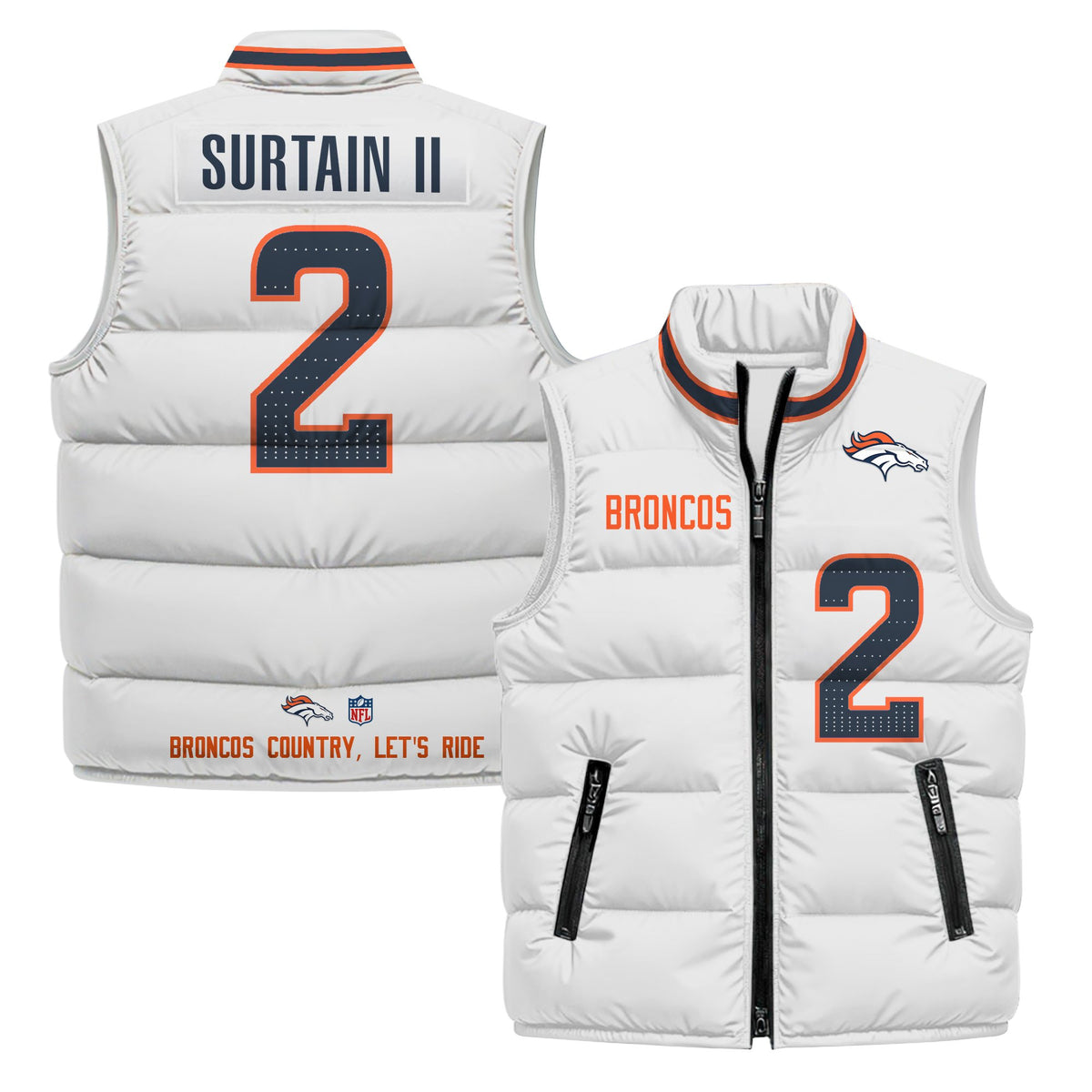 Denver Broncos 2025 Puffer Vest
